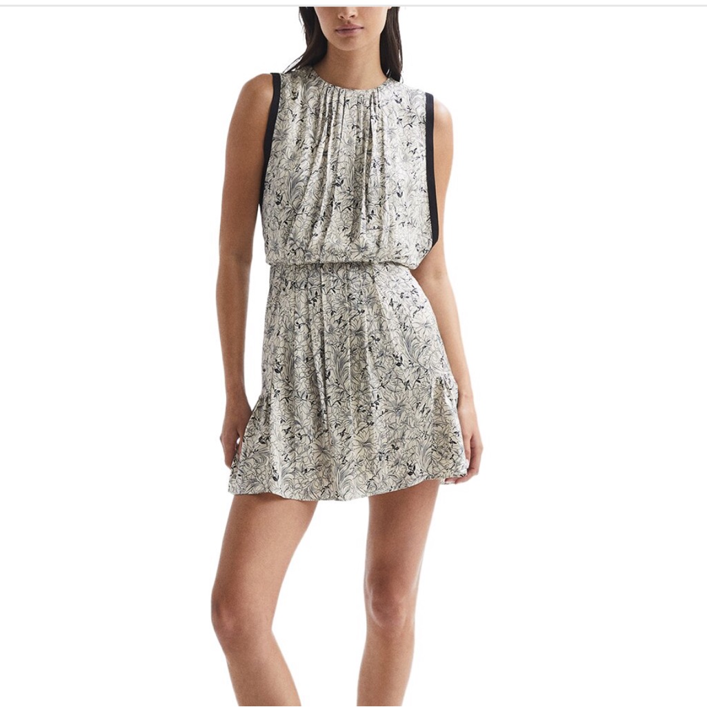 Nwt Reiss Charlotte Linear Floral Dress